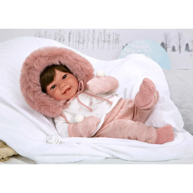 Muñecas Arias Muñeca con Peso Elegance Zoe Rosa con Manoplas>Munecas arias Sale