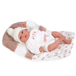 Muñecas Arias Muñeca con Peso Elegance Andie Rosa con Saquito de Dormir 40 cm><noscript><img width=