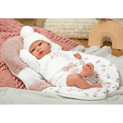 Muñecas Arias Muñeca con Peso Elegance Andie Rosa con Saquito de Dormir 40 cm><noscript><img width=