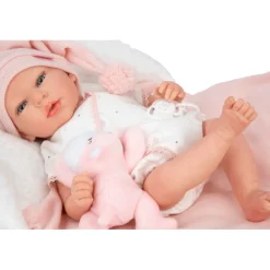 Muñecas Arias Reborn Ariel Rosa con Cojín 40 cm><noscript><img width=