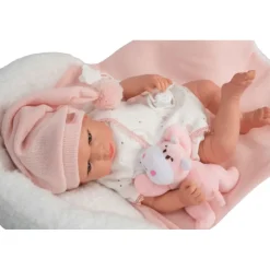 Muñecas Arias Reborn Ariel Rosa con Cojín 40 cm><noscript><img width=