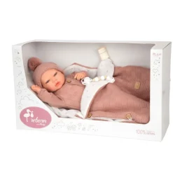 Mueñcas Arias Reborn Elba Rosa con Saco de Dormir 40 cm>Munecas arias