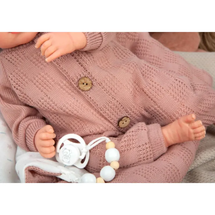 Mueñcas Arias Reborn Elba Rosa con Saco de Dormir 40 cm>Munecas arias