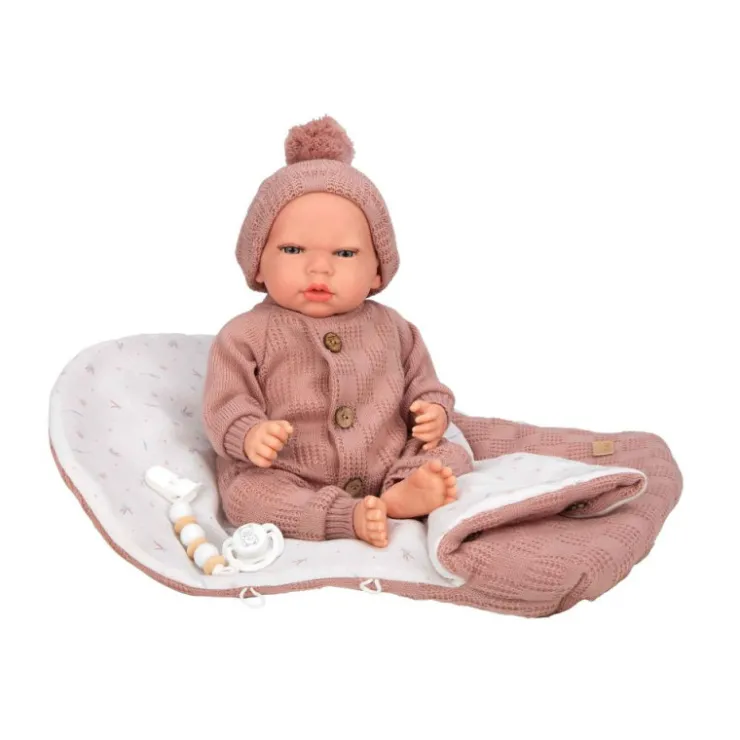 Mueñcas Arias Reborn Elba Rosa con Saco de Dormir 40 cm>Munecas arias