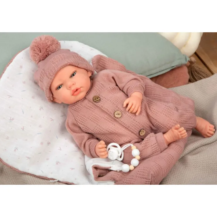 Mueñcas Arias Reborn Elba Rosa con Saco de Dormir 40 cm>Munecas arias