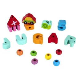 Enlazar Cuentas de Madera 100 Piezas><noscript><img width=