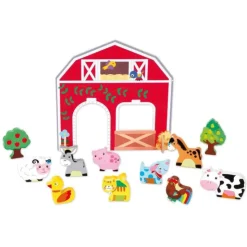 Granja de Madera con Animalitos><noscript><img width=