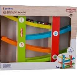 Mi Circuito Rampas con 4 Coches de Madera>Nenittos