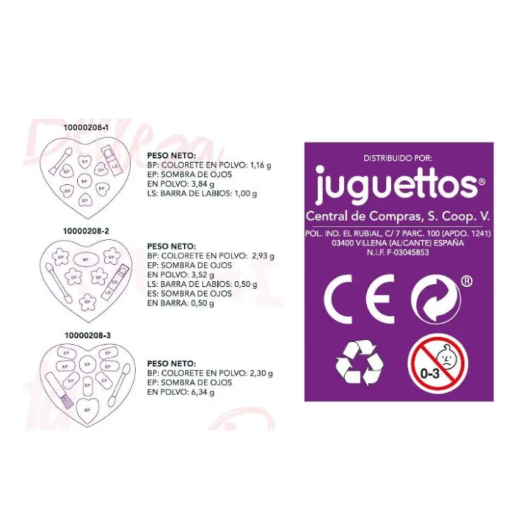 Maquillaje Corazón Varios Modelos>Pasarela Best