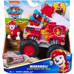 Camión de Bomberos Rescue Wheels Firetruck y Figura de Marshall>Paw patrol Outlet