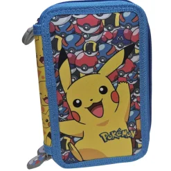 Pokémon Plumier Clásico con 3 Cremalleras>Pokemon Best