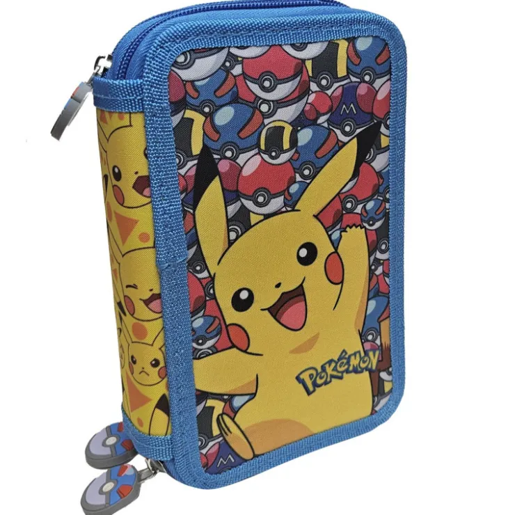 Pokémon Plumier Clásico con 3 Cremalleras>Pokemon Best