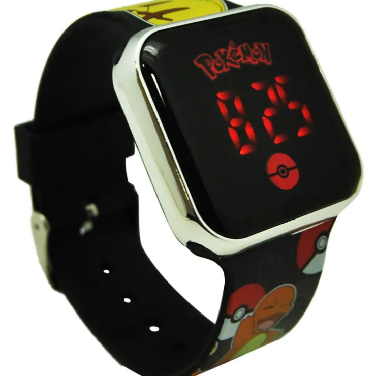 Pokémon Reloj Digital Led Negro Charmander>Pokemon New