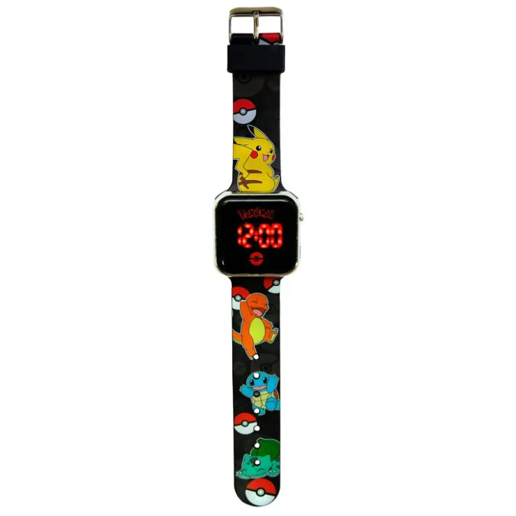 Pokémon Reloj Digital Led Negro Charmander>Pokemon New
