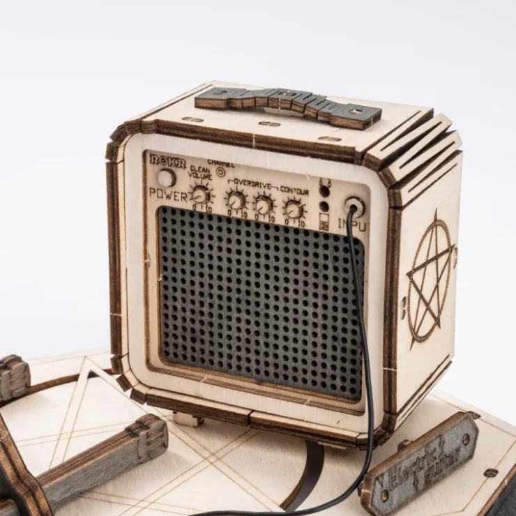 Robotime Guitarra Eléctrica con Amplificador Maqueta de Madera> Clearance