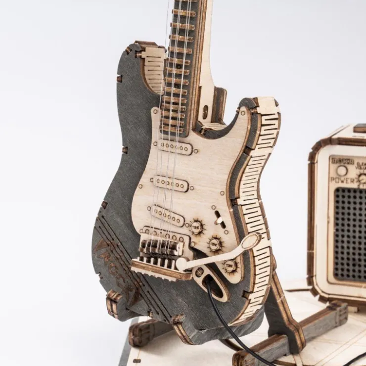 Robotime Guitarra Eléctrica con Amplificador Maqueta de Madera> Clearance