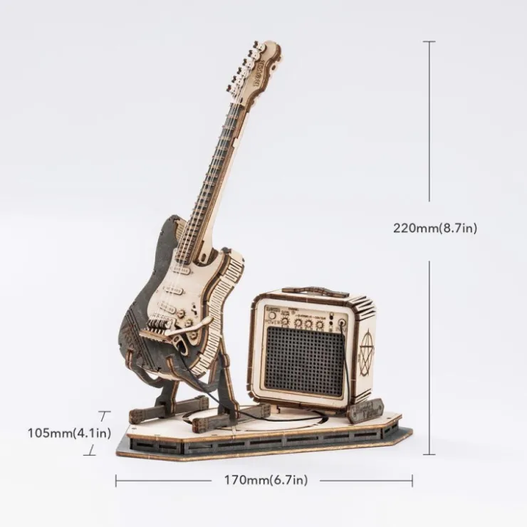 Robotime Guitarra Eléctrica con Amplificador Maqueta de Madera> Clearance