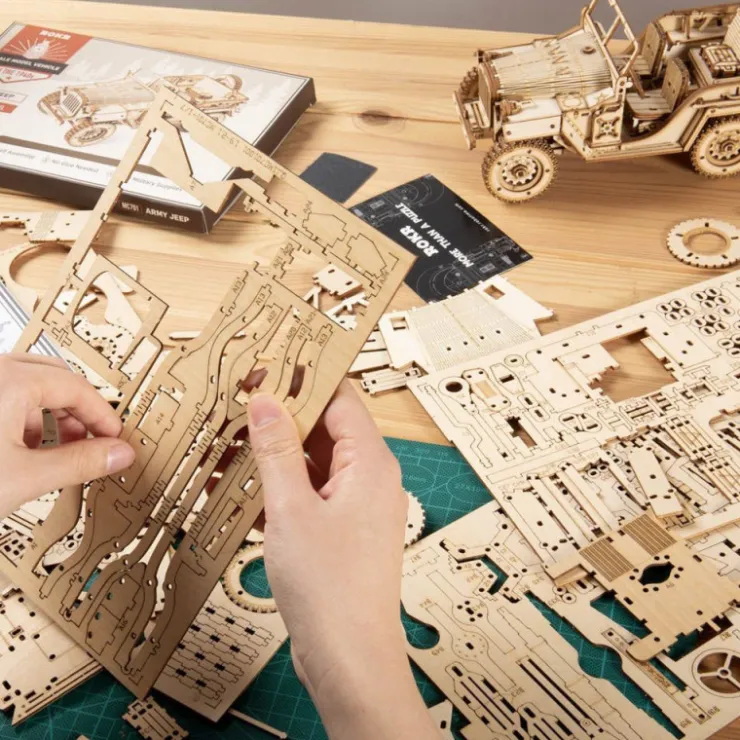 Robotime Jeep del Ejército Maqueta de Madera>Otras marcas Best