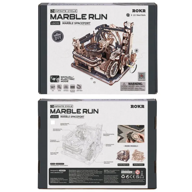 Robotime Marble Spaceport Laberinto de Canicas Maqueta de Madera> Clearance