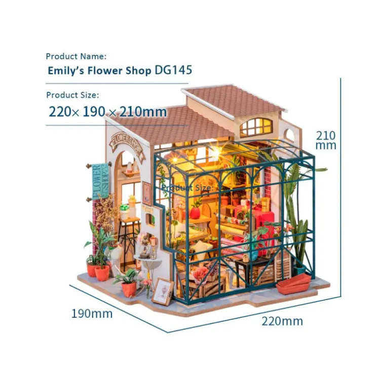 Robotime Tienda de Flores de Emily Maqueta>Otras marcas Outlet