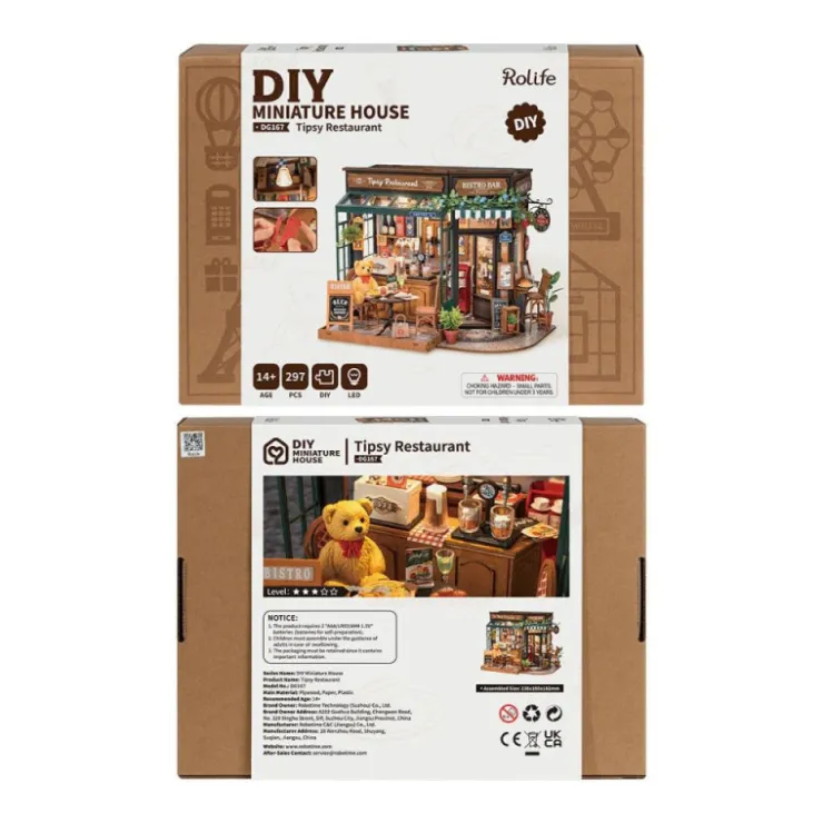 Rolife Tipsy Restaurant Maqueta de Madera> Hot