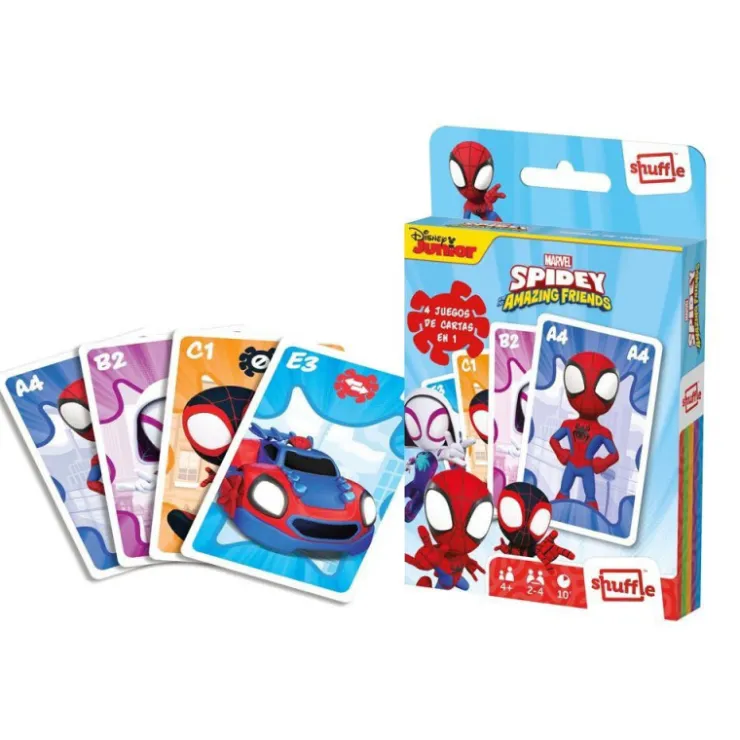 Shuffle 4 Juegos de Cartas en 1>Spidey and his amazing friends Discount