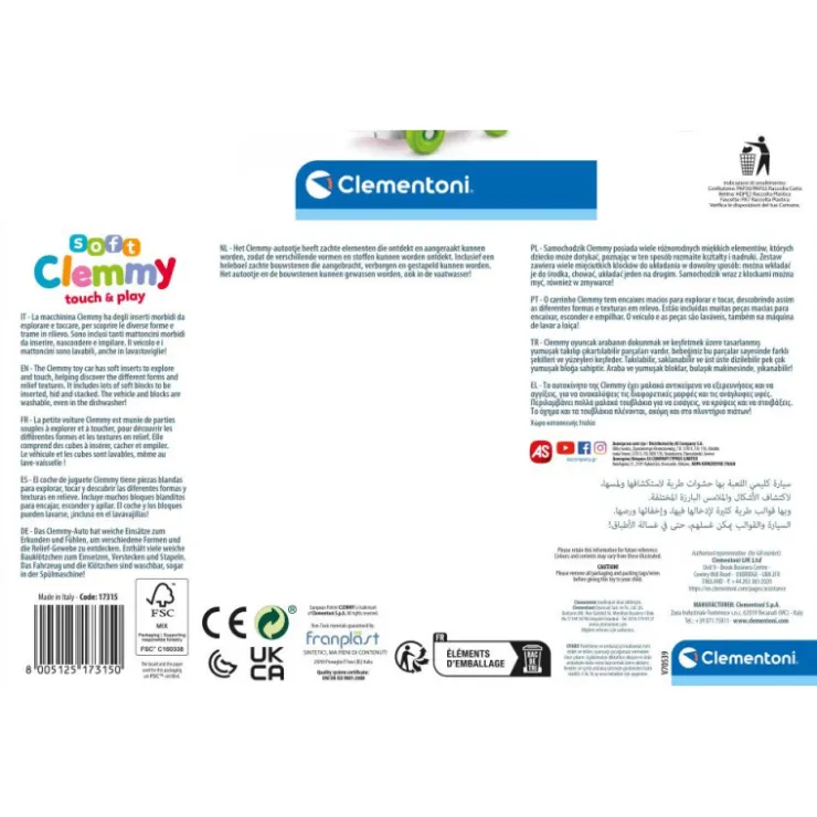 Soft Clemmy Touch & Play Vehículo con Texturas>Baby clementoni Outlet
