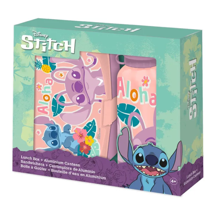 Stitch Cantimplora Aluminio y Sandwichera>Disney
