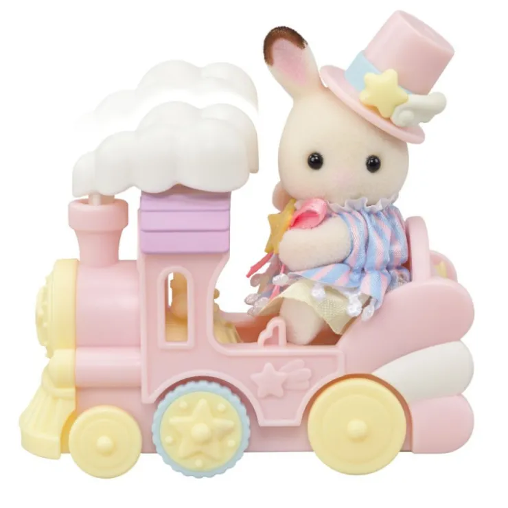 Crème Chocolate en Tren y Erin Panda en Avión>Sylvanian families Discount