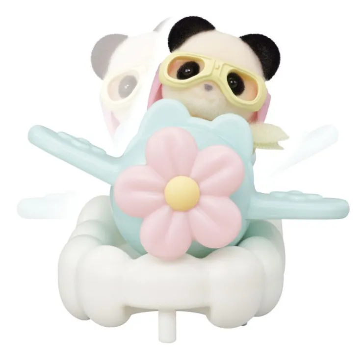 Crème Chocolate en Tren y Erin Panda en Avión>Sylvanian families Discount