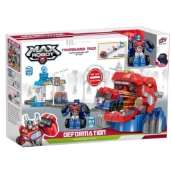 Transformer Con Pista Dinosaurio Azul y Roja>Otras marcas Hot