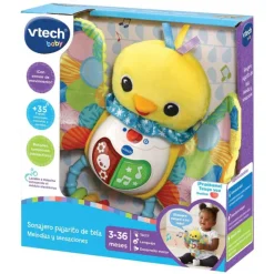 Baby Sonajero Pajarito de Tela Melodías y Sensaciones>Vtech New